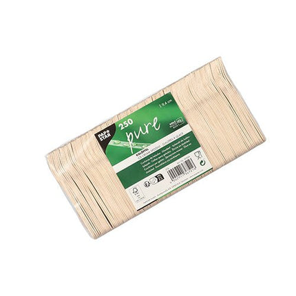 PAPSTAR Eislöffel Holz "pure", 9,4 cm, umweltfreundlich und stabil | Folie (250 Stück)