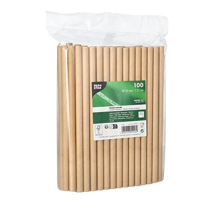 PAPSTAR 100 Shake-Halme Papier Ø 10 mm · 21 cm