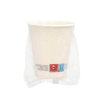 Starpak 25 Trinkbecher, Pappe 0,2 l Ø 8 cm · 9,2 cm weiss einzeln gehüllt | Folie (25 Stück)