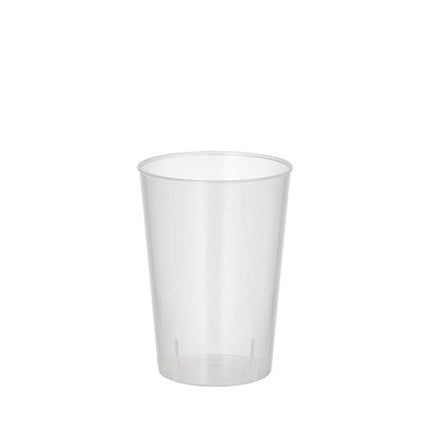 Starpak 20 Mehrweg-Trinkbecher PP 0,1 l Ø 5,2 cm · 7,4 cm transluzent unzerbrechlich | Folie (20 Stück)