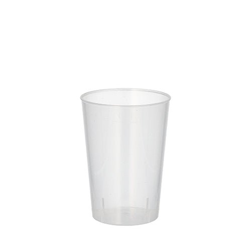 Starpak 20 Mehrweg-Trinkbecher PP 0,1 l Ø 5,2 cm · 7,4 cm transluzent unzerbrechlich | Folie (20 Stück)