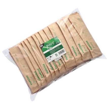 PAPSTAR 50 Bestecksets, Holz "pure" mit Serviette in Papierbeutel