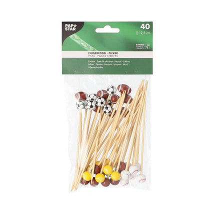 PAPSTAR Fingerfood Picker 12,5 cm "Sport", ideal für Partys | Beutel (40 Stück)