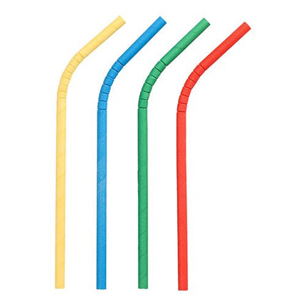 PAPSTAR Shake-Halme Papier, Ø 8 mm, 25 cm, farbig sortiert, flexibel | Folie (100 Stück)