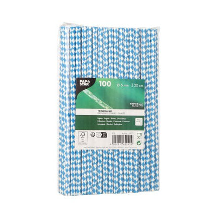 PAPSTAR 100 Trinkhalme, Papier Ø 6 mm
