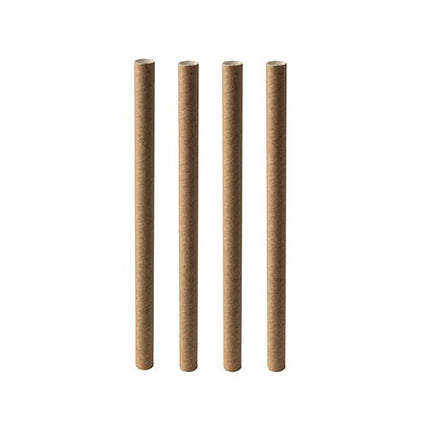 PAPSTAR Bubble Tea Halme "pure" Ø 12 mm, 20 cm, braun, umweltfreundlich | Folie (200 Stück)