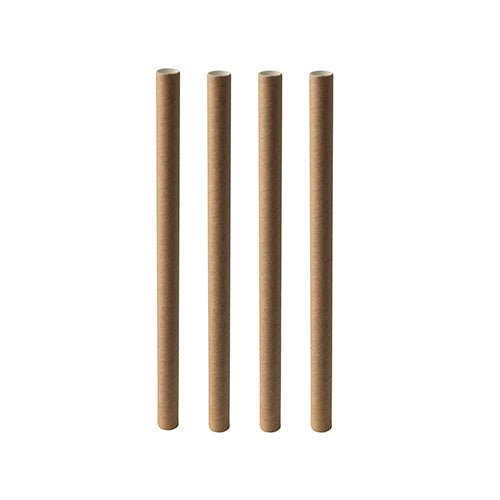 PAPSTAR Bubble Tea Halme "pure" Ø 12 mm, 20 cm, braun, umweltfreundlich | Folie (200 Stück)