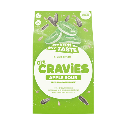 Cravies Snacks – Knusprige Sonnenblumenkerne in 6 leckeren Sorten