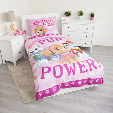 Paw Patrol rosa Bettwäsche - weiche Baumwolle 140x200 cm Kissen und Decke