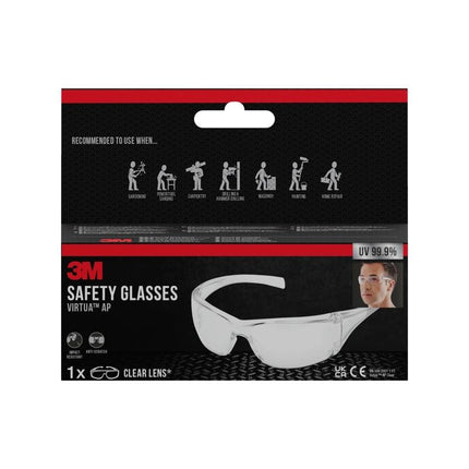 3M™ Virtua™ Schutzbrille AP, Klarsichtscheibe | Packung (1 Stück)