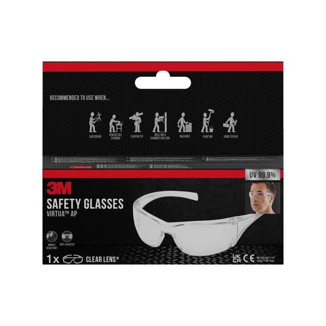 3M™ Virtua™ Schutzbrille AP, Klarsichtscheibe | Packung (1 Stück)
