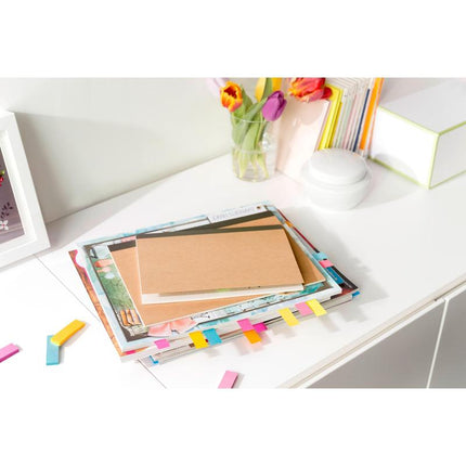 Post-it® Page Marker, Poptimistic Collection, 15 mm x 50 mm, 50 Blatt/Block, 4 Blöcke/Packung, 100% PEFC, SGSCH-PEFC-COC-110078 | Packung (1 Stück)