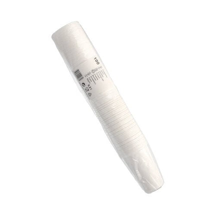 Starpak 100 Trinkbecher, PP 0,2 l Ø 7,03 cm · 9,9 cm Weiss, leicht | Folie (100 Stück)