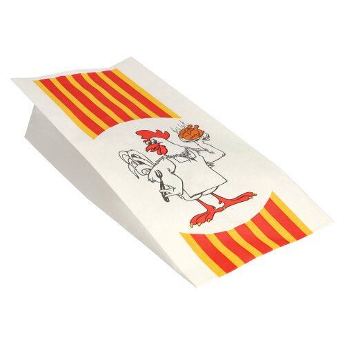 Starpak 100 Hähnchenbeutel, Papier mit HDPE-Einlage "Grillhähnchen"