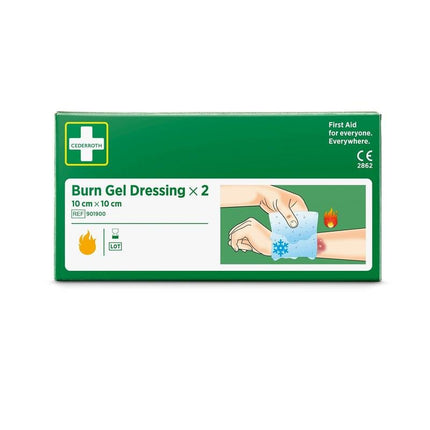 Cederroth burn gel verband 10x10 cm, 2er-pack | Packung (2 Stück)