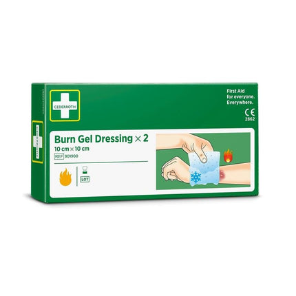 Cederroth burn gel verband 10x10 cm, 2er-pack | Packung (2 Stück)