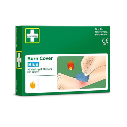 Cederroth burn cover, blau, hydrogel-pflaster, 10 stück | Packung (10 Stück)