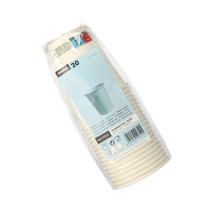 Starpak 20 Trinkbecher, Pappe "To Go" 0,2 l Ø 8 cm - 9,1 cm