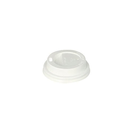 Starpak 50 Dom-Deckel, PS "To Go" rund Ø 6 cm · 2 cm weiss | Folie (50 Stück)
