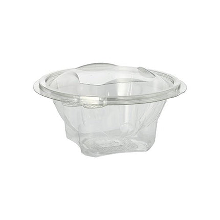 Starpak 50 Feinkost- und Salatschalen mit Klappdeckel, R-PET glasklar rund
