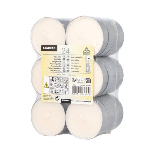 Starpak 24 Maxi Lichte Ø 57 mm · 22 mm weiss | Schrumpffolie (24 Stück)
