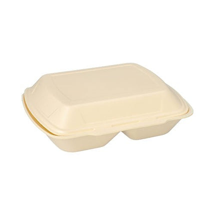 Starpak 100 Menüboxen mit Klappdeckel, XPS 2-geteilt 7,5 cm x 24,3 cm x 20,8 cm