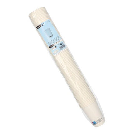 Starpak 80 Automatenbecher, Pappe "To Go" 0,18 l Ø 7 cm · 9,2 cm weiss | Folie (80 Stück)