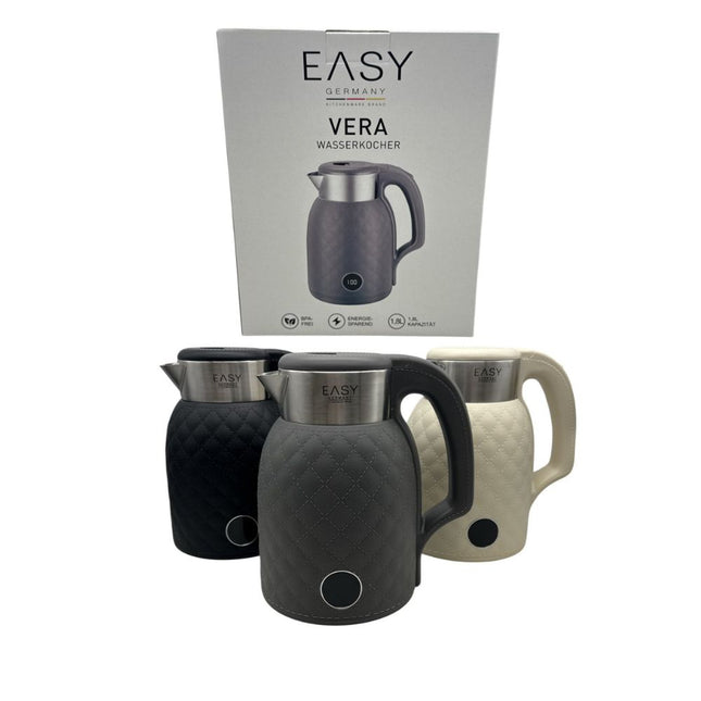 Easy Wasserkocher Digital Vera VR10, 1,8 L – Schwarz / Grau / Weiß