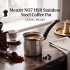 Menzir No7 HSB Kaffeekocher Edelstahl Cezve groß