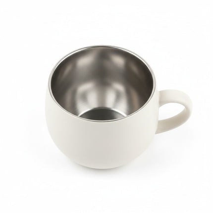 Kaffeetassen Set 6-teilig Porzellan Silber, Abkya M6 Kaffeeservice