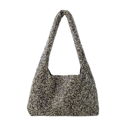 Crystal Mesh Armpit Tasche - Kara - Polyster - Black Pixel