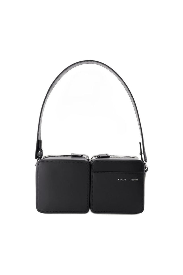 Hobo Stacked Tasche - Kara - Leder - Schwarz