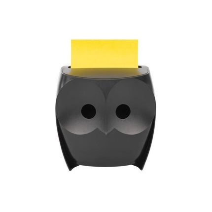 Post-it® Z-Notes Dispenser, Eule, Schwarz + Post-it® Super Sticky Z-Notes,  45 Blatt/Block, 2 Blöcke/Packung | Packung (1 Stück)