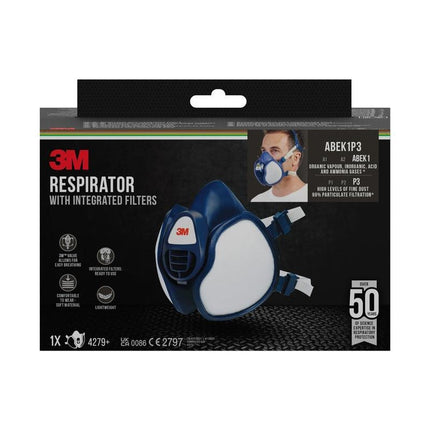 3M™ Atemschutzmaske mit integrierten Filtern