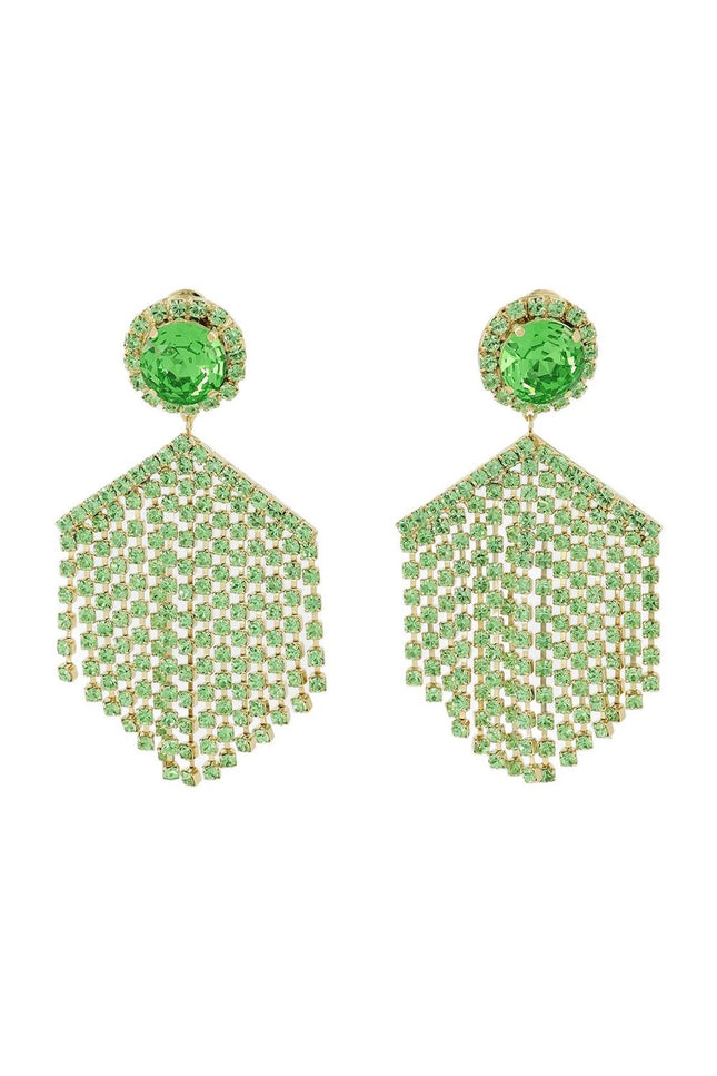 Erdbeer-Ohrringe - Shourouk - Strasssteine - Grün