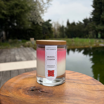 Wurzelchakra | Duftkerze Sojawachs – Meditation – entspannend – Chakra Wurzel (rot)