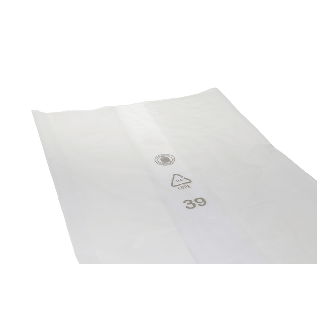 DEISS PREMIUM Abfallsack 240 Liter transparent Seitenfalte, T150  | Karton (100 Säcke)
