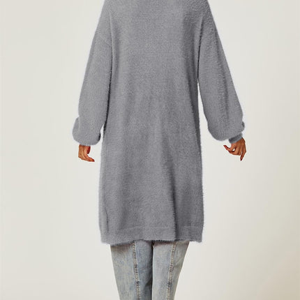 Relaxed Cozy Soft Cardigan In Grey
