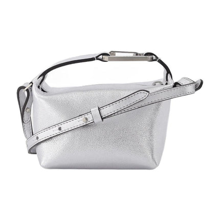 Tiny Moon Tasche aus silbernem Leder