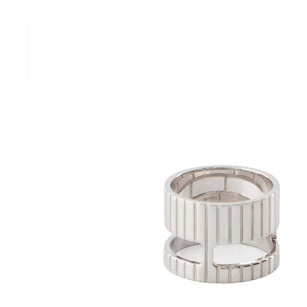 Ring Slot Core aus Rhodium Silber