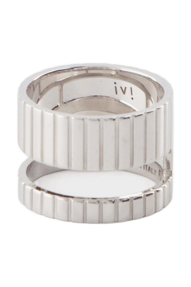 Ring Slot Core aus Rhodium Silber