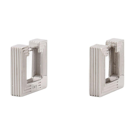 Ohrringe Créole Aurelia Small aus Rhodium Silber