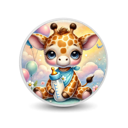 Baby Giraffe Bliss 1oz Silver Coloured Coin