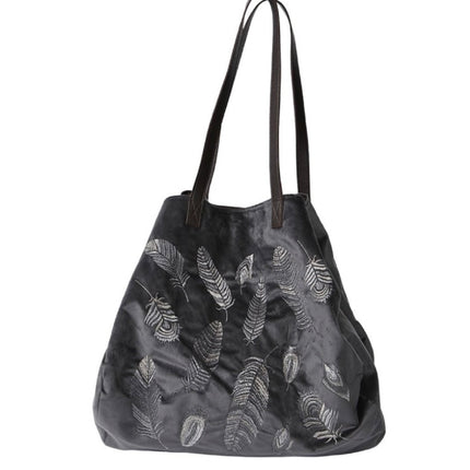 Schultertasche Harmony grau/silber