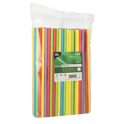 PAPSTAR Shake-Halme Papier Ø 8 mm 25 cm | 135 Stück