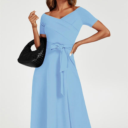 Bardot Midi Dress In Light Blue