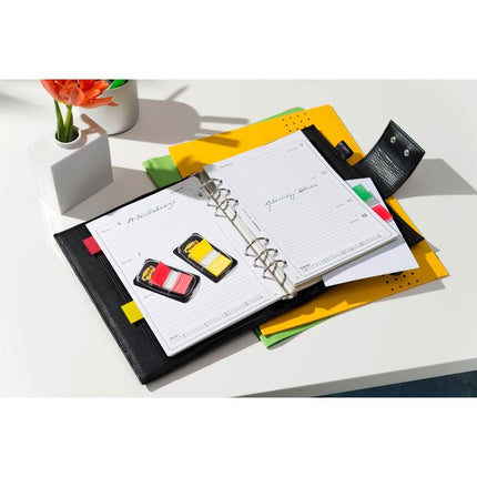 Post-it® Index Haftstreifen, Standard, Verschiedene Farben, 25.4 mm x 43.2 mm, Promotion, 50 Haftstreifen/Spender, 10 Spender + 2 Gratis/Packung | Packung (1 Set)