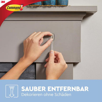 Command™ Mini-Haken, transparent, mit transparenten Strips, 17006CLR | Packung (1 Stück)
