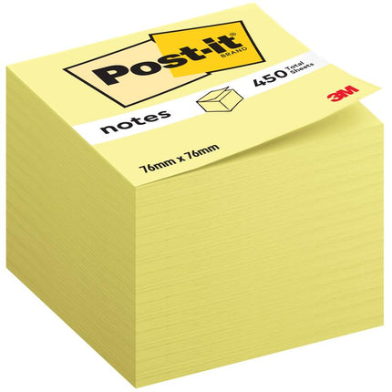 Post-it® Notes Würfel 636-B, Gelb, 76 mm x 76 mm, 450 Blatt/Block, 1 Block/Packung, 100% PEFC, SGSCH-PEFC-COC-110078 | Packung (1 Stück)