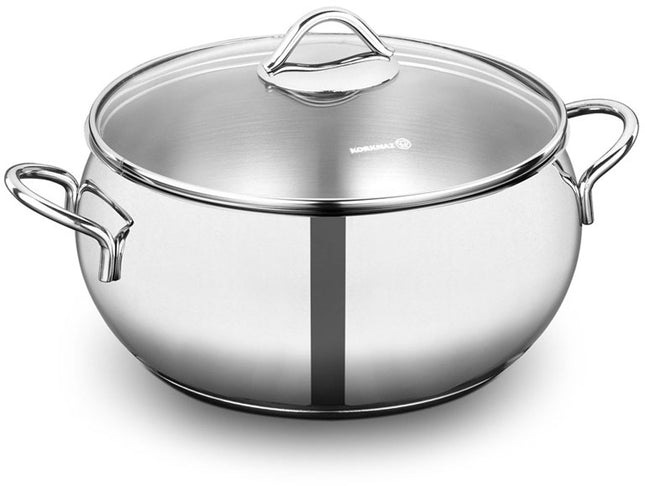 Edelstahltopf mit Solar Base Boden Induktionsgeeignet